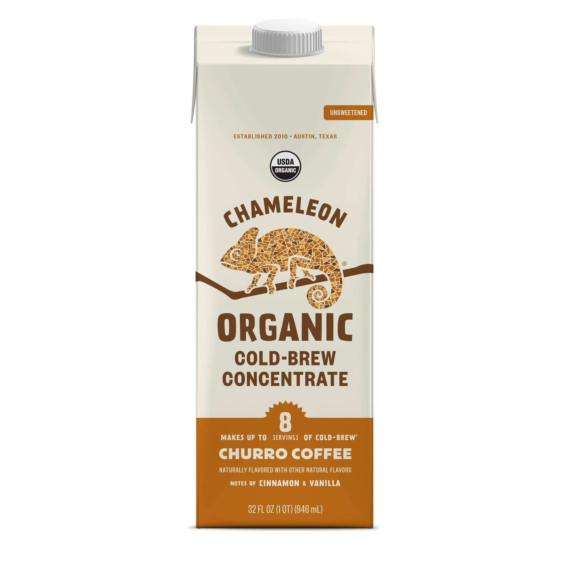 slide 1 of 7, Chameleon Cold-Brew Organic Cold Brew Coffee, Churro Multi-serve Concentrate, 100% Arabica- 32 fl oz, 32 fl oz