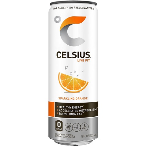 slide 1 of 1, CELSIUS Sparking Orange, 12 oz