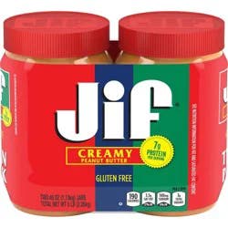 Jif Creamy Peanut Butter Twin Pack - 80oz