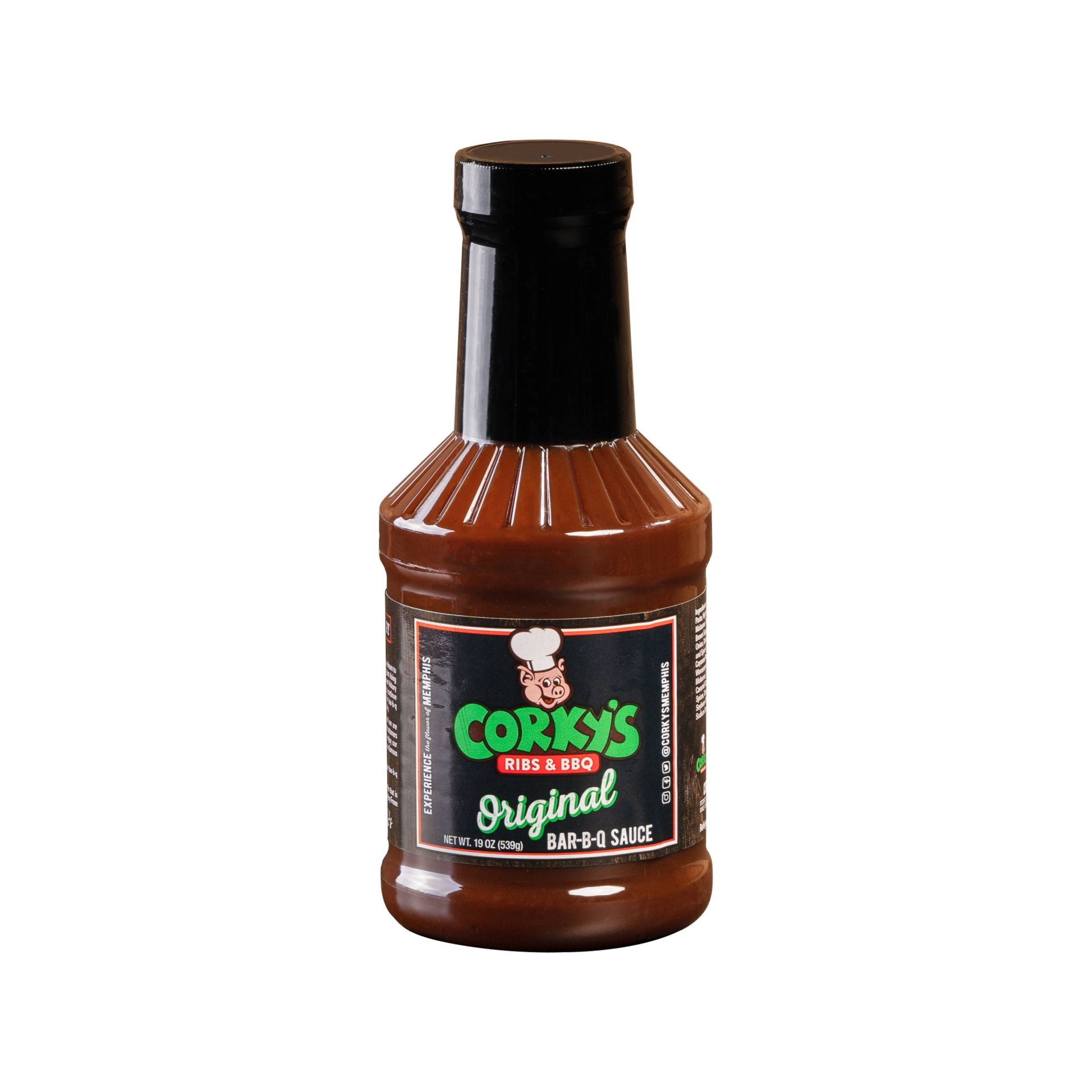 slide 1 of 4, Corky's Memphis' Own Bar-b-que Sauce Original - 18oz, 18 oz