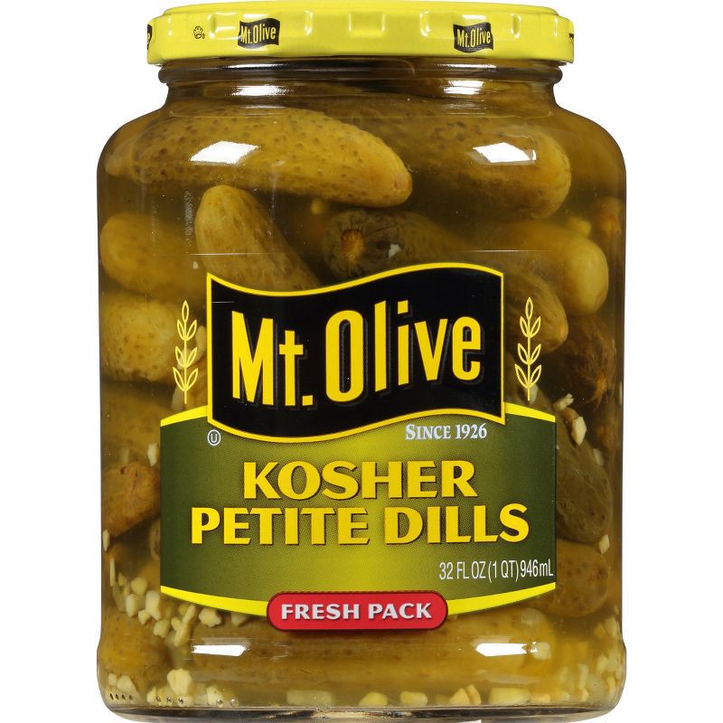 slide 1 of 4, Mt. Olive Petite Baby Dills - 32oz, 32 oz