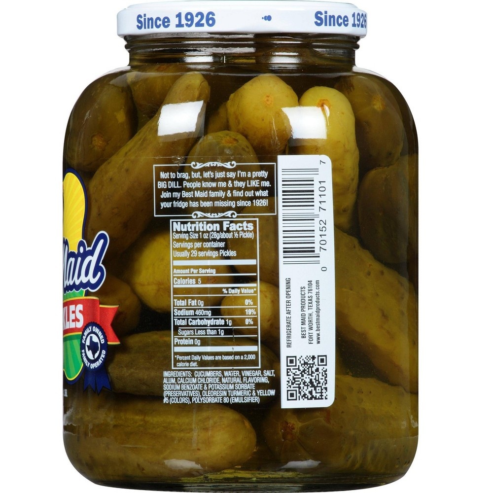 slide 2 of 4, Best Maid Whole Dill Pickles, 46 fl oz