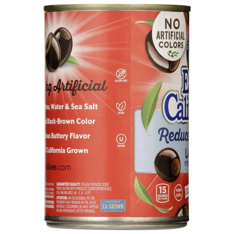 slide 11 of 17, Early California Reduced Sodium Large Pitted Ripe Olives - 6oz, 6 oz