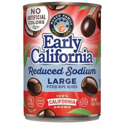 Early California Reduced Sodium Large Pitted Ripe Olives - 6oz