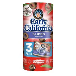 Early California Sliced Ripe Olives - 6.75oz/3pk