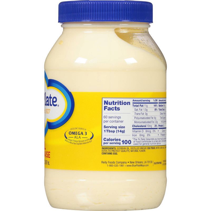 slide 4 of 8, Blue Plate Mayonnaise - 30 fl oz, 30 fl oz