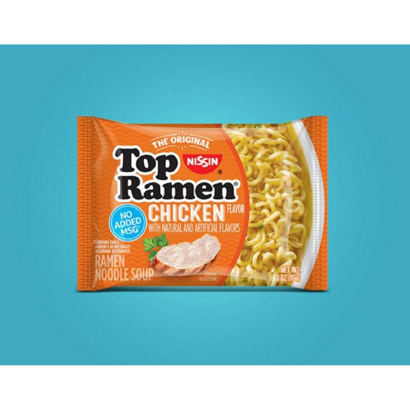 slide 1 of 3, Nissin Top Ramen Noodle Chicken Soup - 3oz, 3 oz
