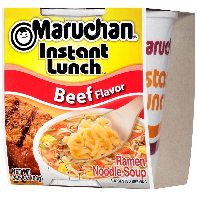 slide 2 of 3, Maruchan Instant Lunch Beef Flavor Noodle Soup 2.25oz, 2.25 oz