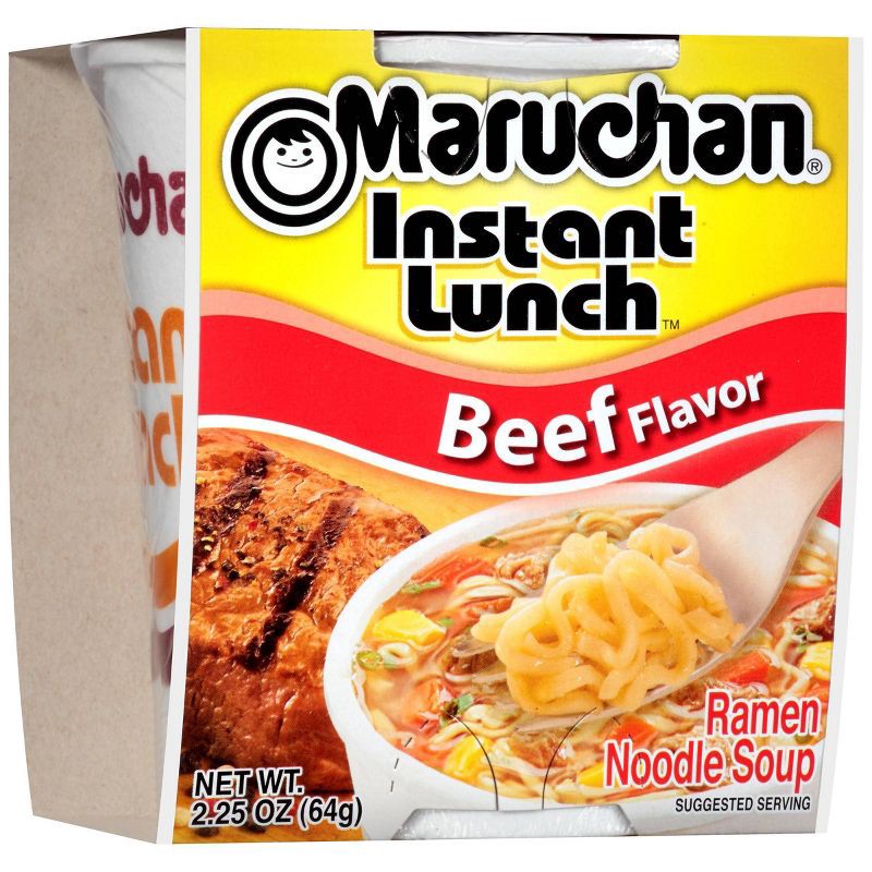 slide 1 of 3, Maruchan Instant Lunch Beef Flavor Noodle Soup 2.25oz, 2.25 oz