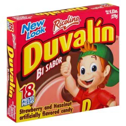 Ricolino Duvalin Hazelnut Strawberry Spread Candy - 18ct/9.52oz