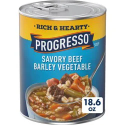 Progresso Rich & Hearty Savory Beef Barley Vegetable Soup - 18.6oz