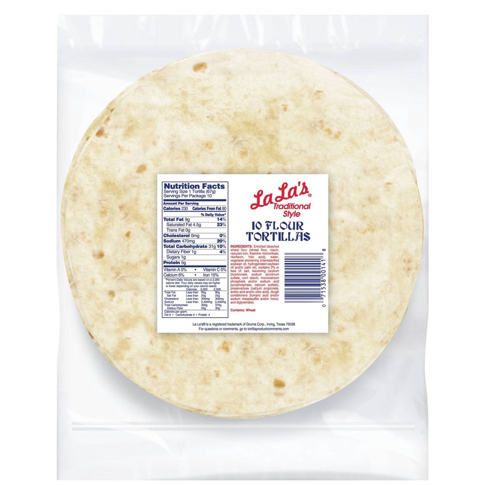 Mission La La's Traditional Style Flour Tortillas - 24oz/10ct 24 oz, 10 ...