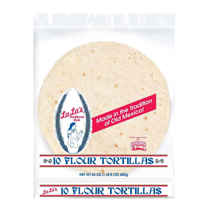 slide 1 of 3, Mission La La's Traditional Style Flour Tortillas - 24oz/10ct, 24 oz, 10 ct