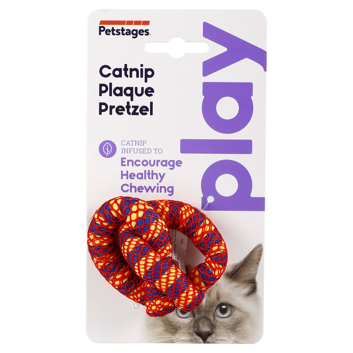 slide 1 of 29, Petstages Catnip Plaque Away Pretzel Cat Toy, 1 ct