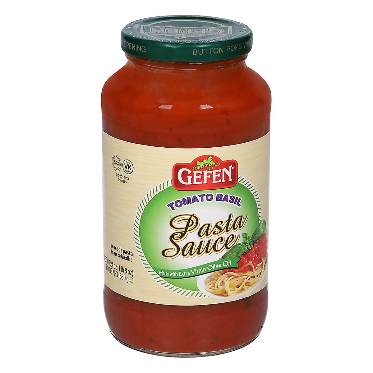 slide 2 of 9, Gefen Basil Pasta Sauce, 26 oz