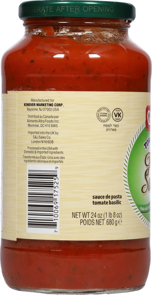 slide 6 of 9, Gefen Basil Pasta Sauce, 26 oz