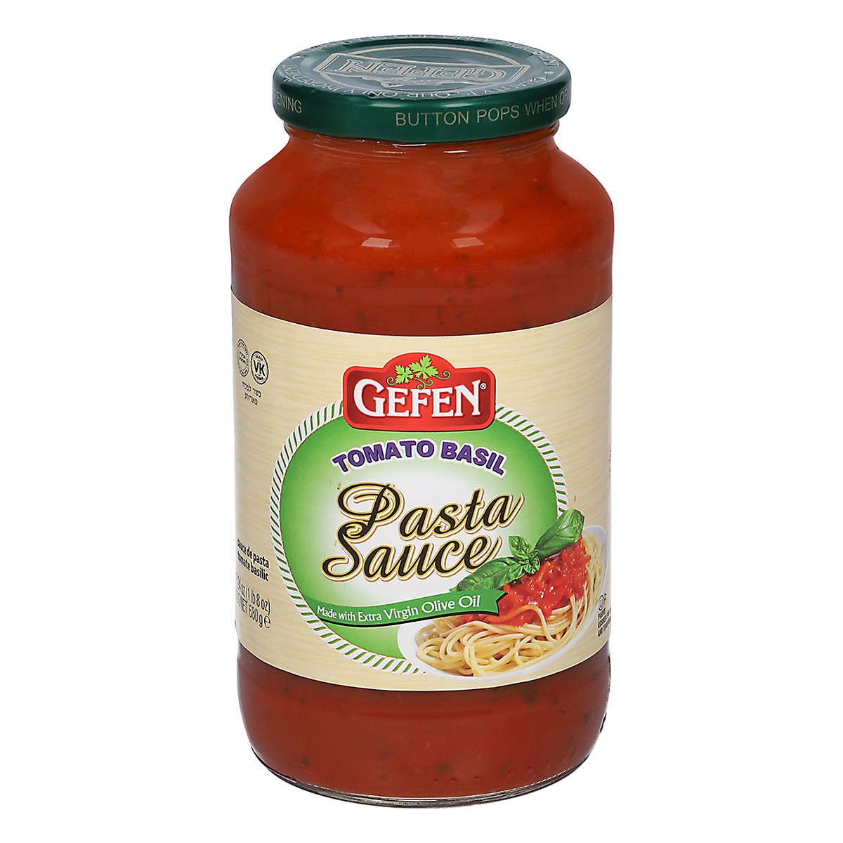 slide 1 of 9, Gefen Basil Pasta Sauce, 26 oz