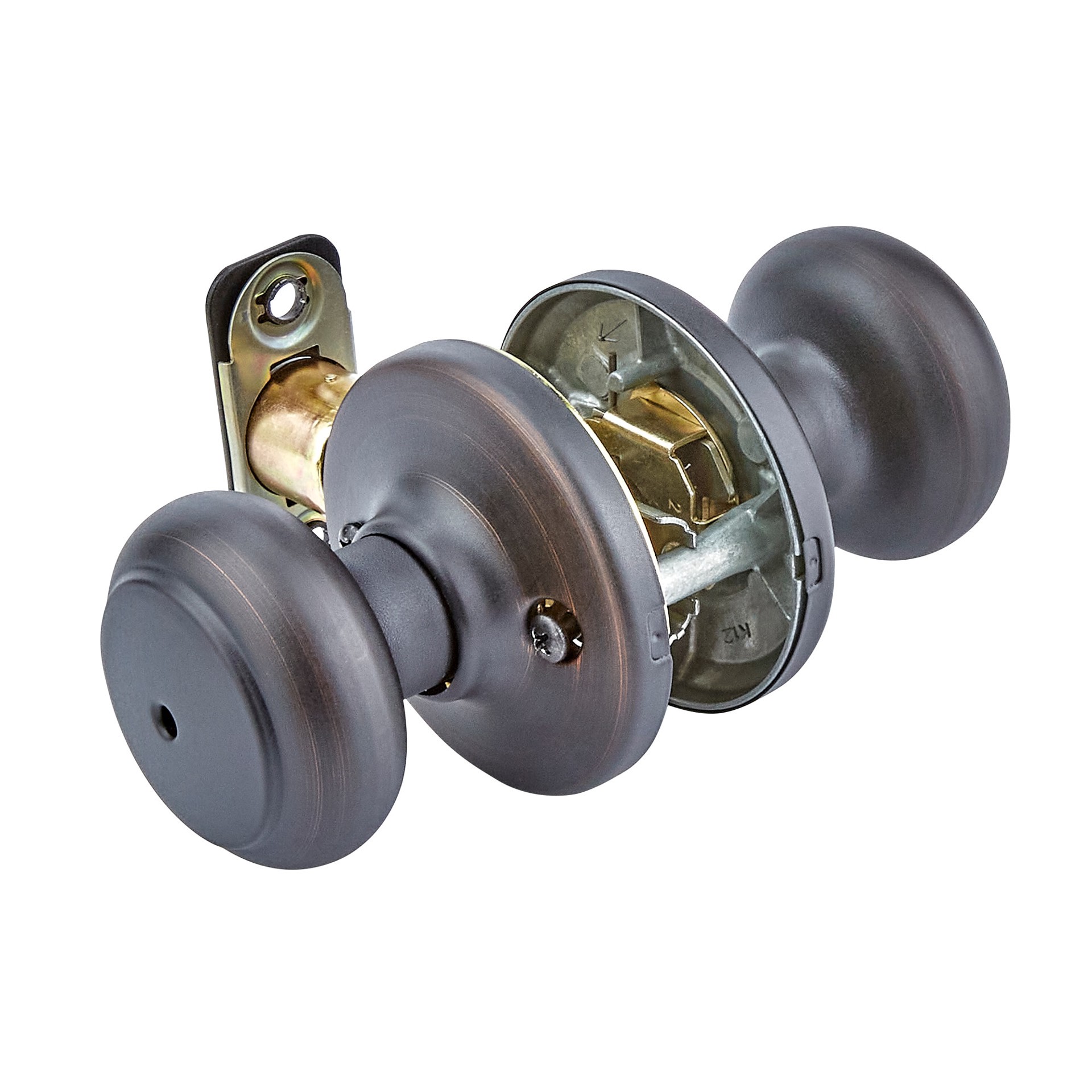 slide 2 of 6, Kwikset Cove Venetian Bronze Interior or Bed/Bath Privacy Door Knob, 1 ct
