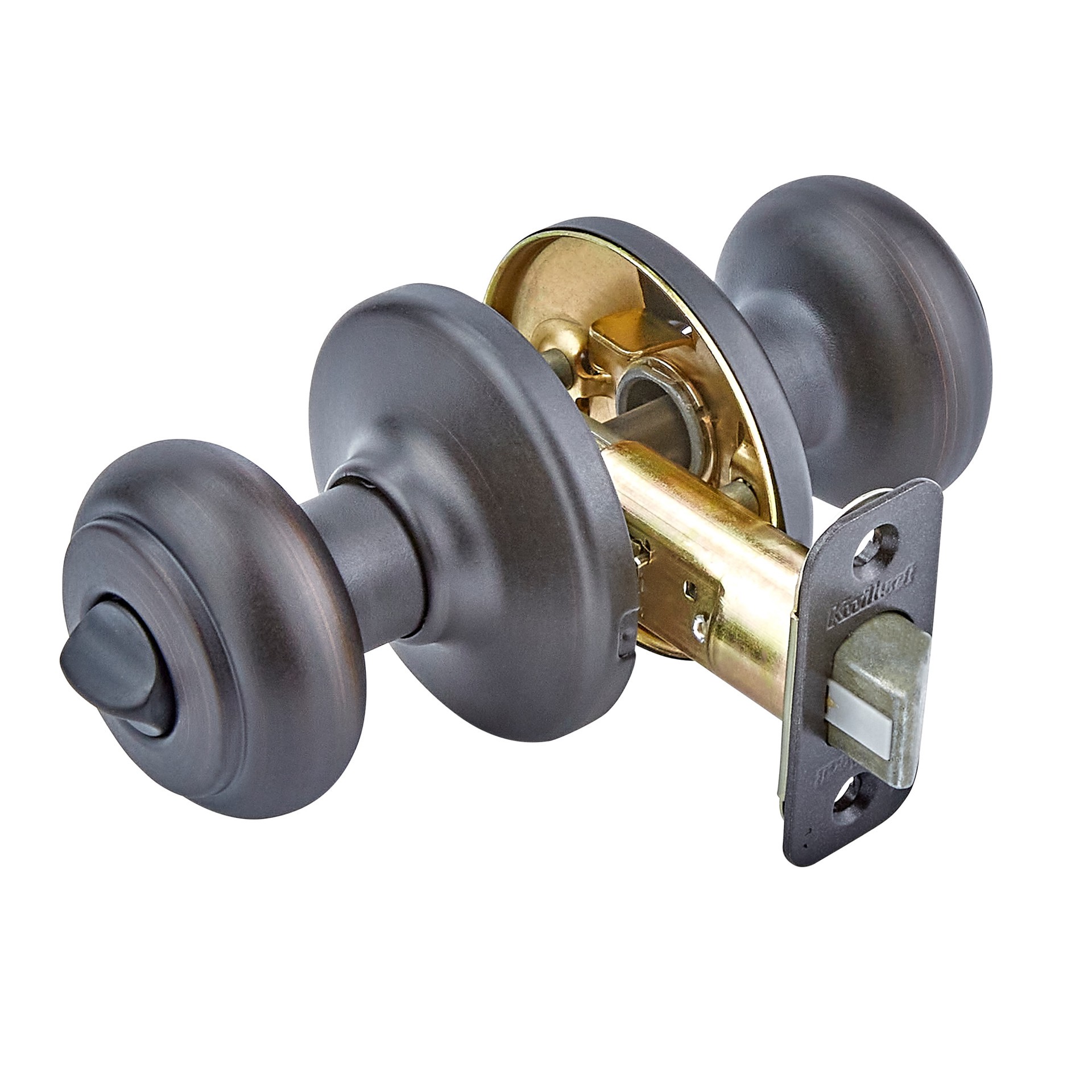 slide 3 of 6, Kwikset Cove Venetian Bronze Interior or Bed/Bath Privacy Door Knob, 1 ct
