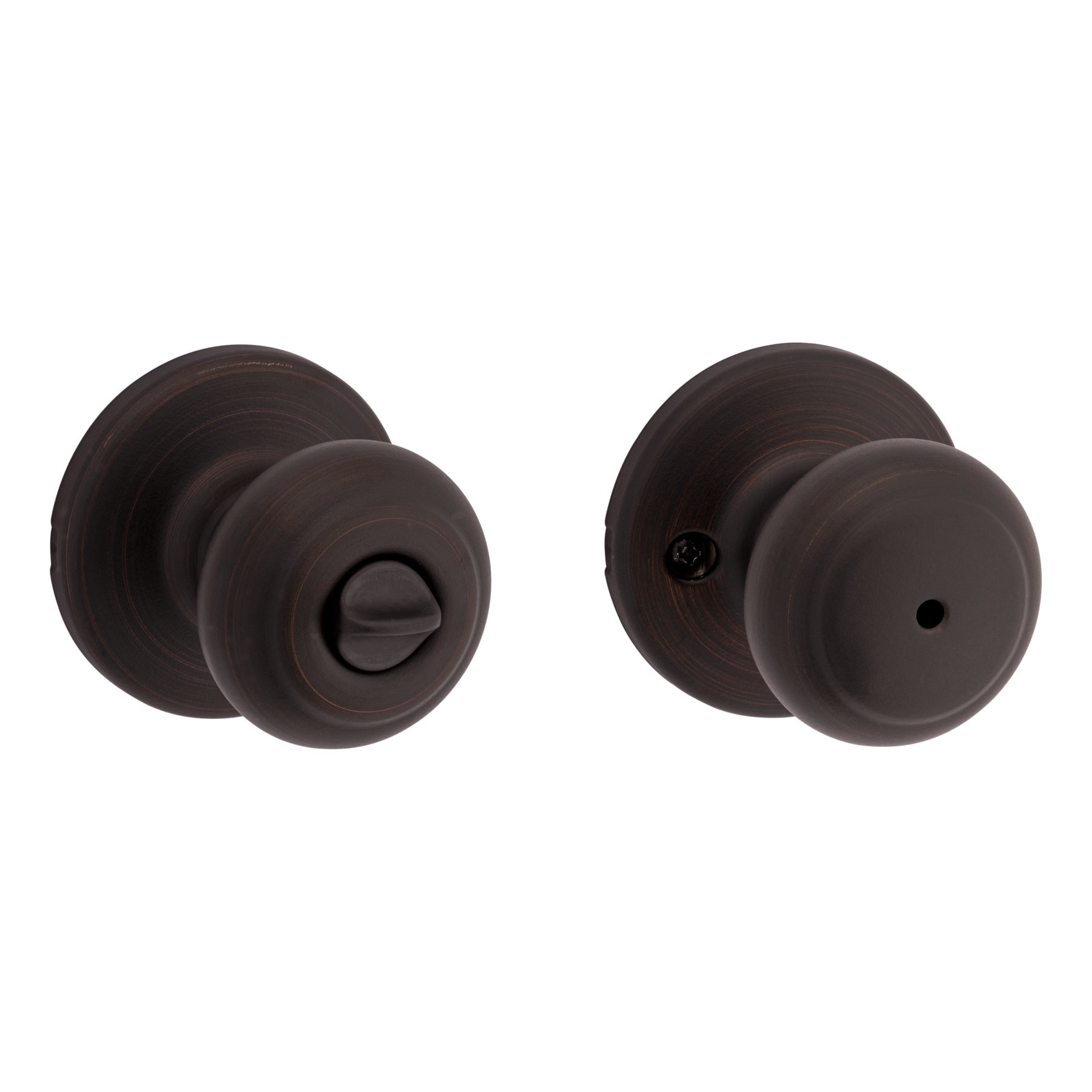 slide 5 of 6, Kwikset Cove Venetian Bronze Interior or Bed/Bath Privacy Door Knob, 1 ct