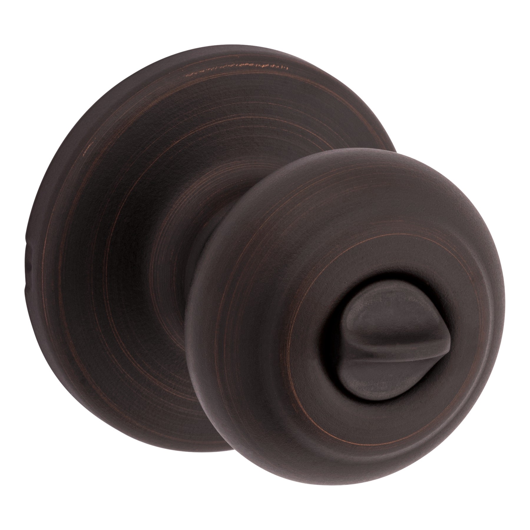 slide 6 of 6, Kwikset Cove Venetian Bronze Interior or Bed/Bath Privacy Door Knob, 1 ct