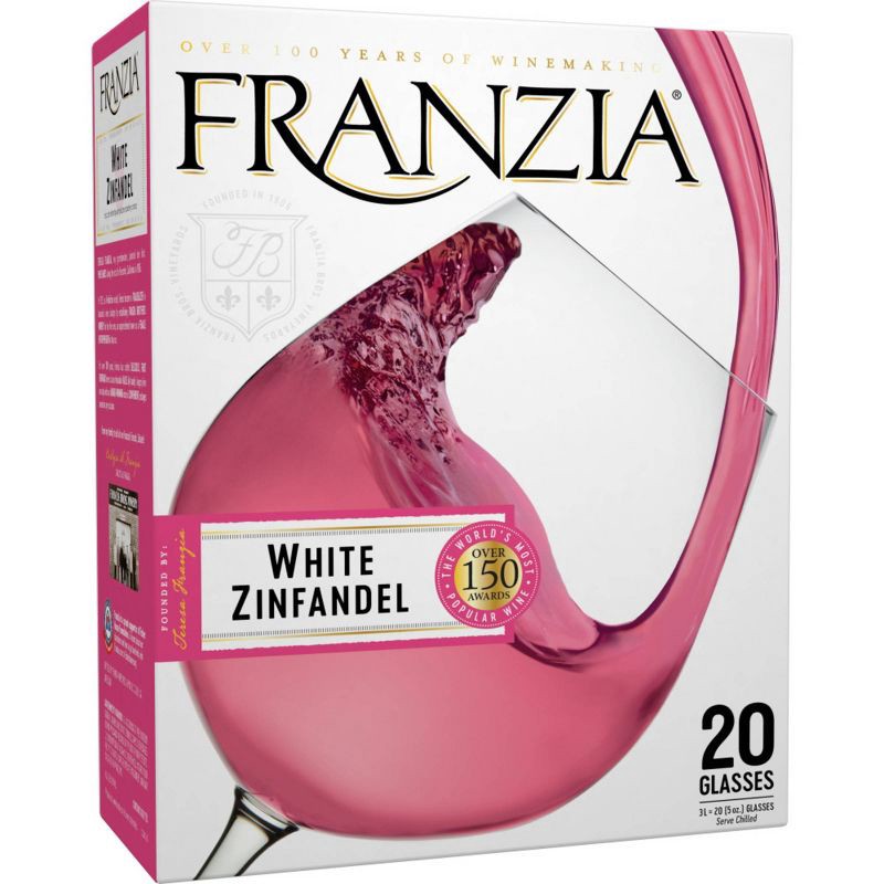 slide 1 of 7, Franzia White Zinfandel Rose Wine - 3L Box, 3 liter