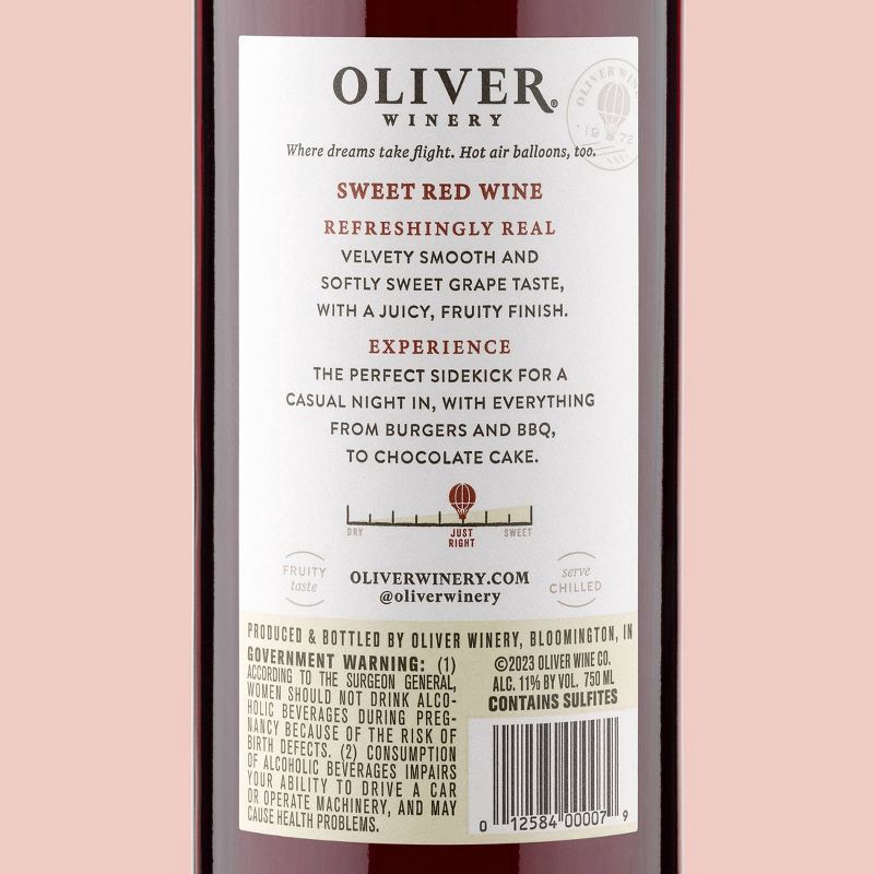 slide 6 of 7, Oliver Sweet Red - 750ml Bottle, 750 ml