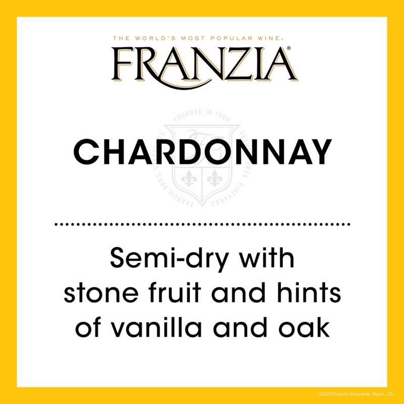 slide 2 of 9, Franzia Chardonnay White Wine - 5L Box, 5 liter