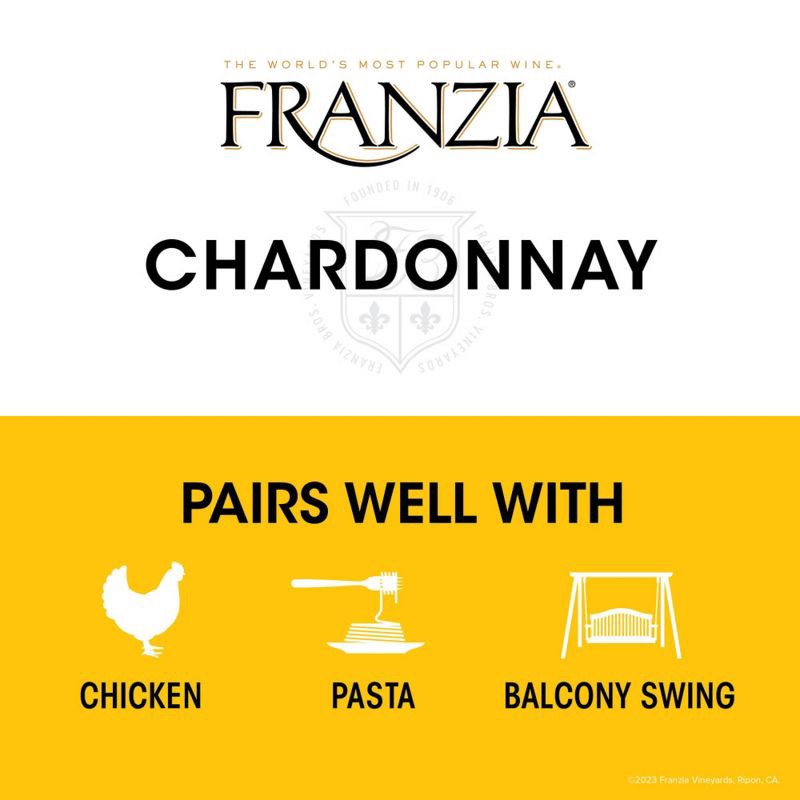 slide 7 of 9, Franzia Chardonnay White Wine - 5L Box, 5 liter