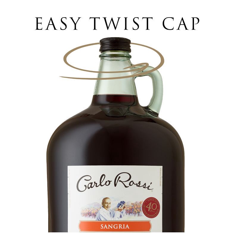 slide 5 of 6, Carlo Rossi Sangria Red Wine - 4L, 4 liter