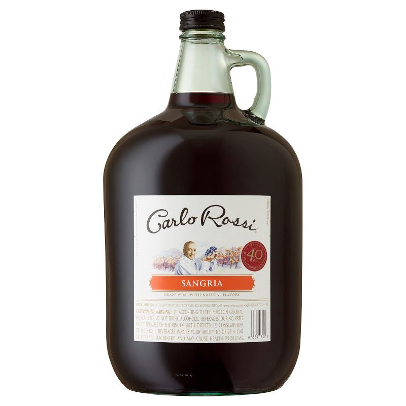 slide 1 of 6, Carlo Rossi Sangria Red Wine - 4L, 4 liter