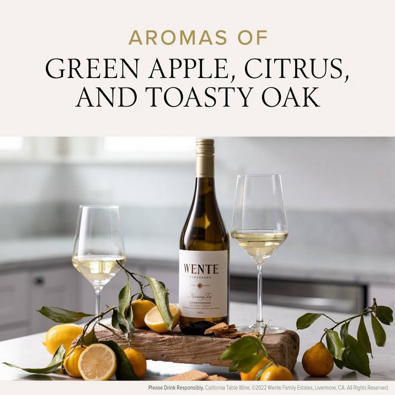 slide 4 of 8, Wente Vineyards Morning Fog Chardonnay Livermore Valley - 750ml Bottle, 750 ml