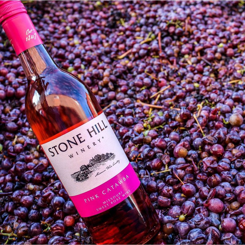 slide 4 of 4, Stone Hill Winery Stone Hill Pink Catawba Wine - 750ml Bottle, 750 ml