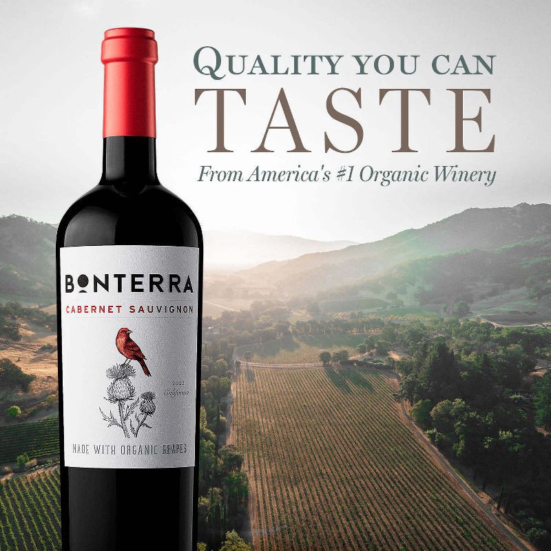 slide 7 of 7, Bonterra Cabernet Sauvignon Red Wine - 750ml Bottle, 750 ml