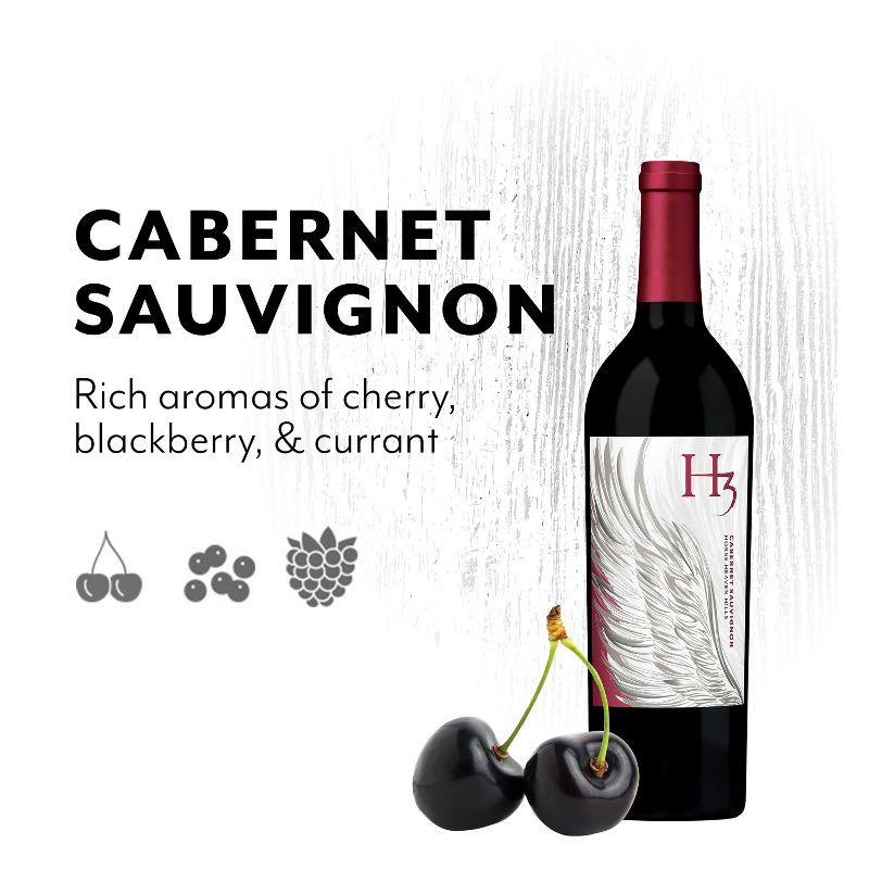 slide 4 of 9, H 3 H3 Cabernet Sauvignon Red Wine - 750ml Bottle, 750 ml