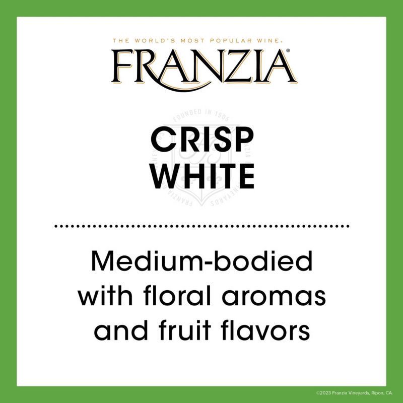 slide 2 of 10, Franzia Crisp White Wine - 5L Box, 5 liter