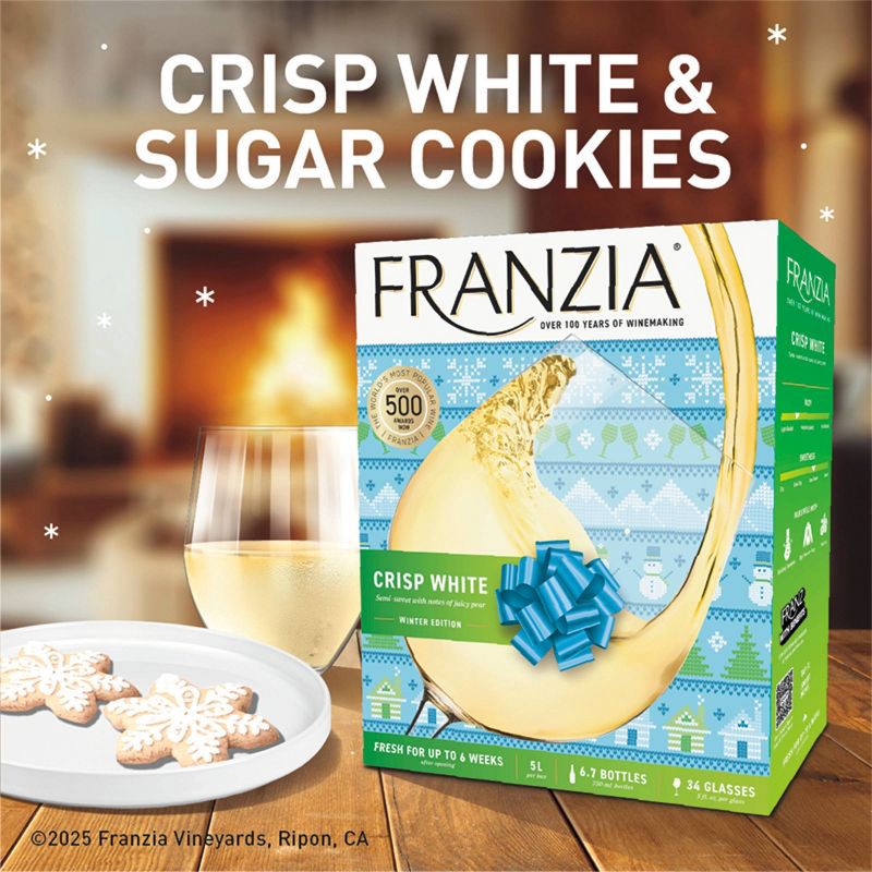 slide 2 of 5, Franzia Crisp White Wine - 5L Box, 5 liter