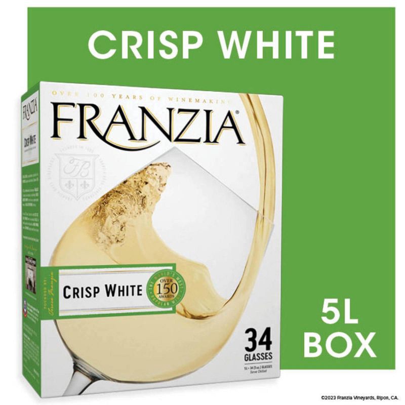 slide 3 of 10, Franzia Crisp White Wine - 5L Box, 5 liter