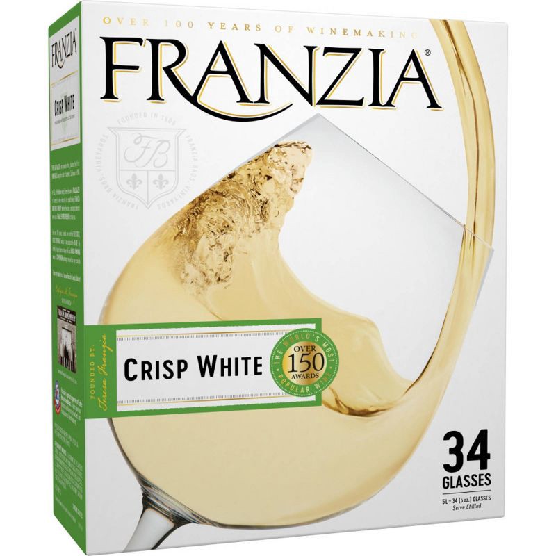 slide 1 of 10, Franzia Crisp White Wine - 5L Box, 5 liter