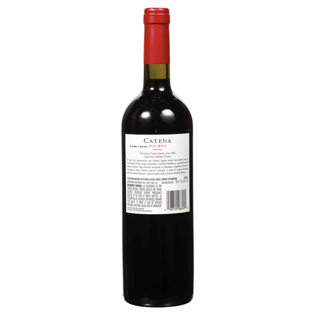 slide 2 of 2, Catena Malbec Red Wine - 750ml Bottle, 750 ml