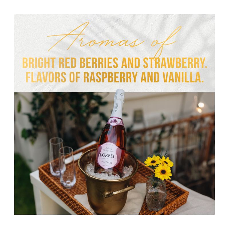 slide 3 of 11, Korbel Sweet Rosé Wine - 750ml Bottle, 750 ml
