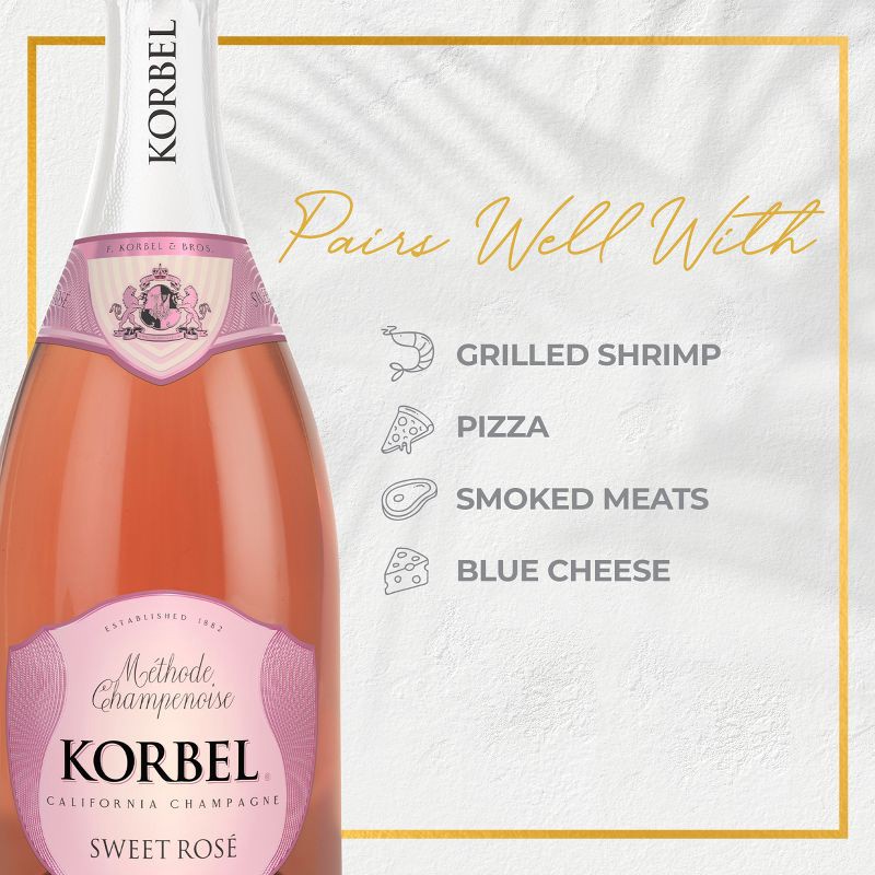 slide 4 of 10, Korbel Sweet Rosé Wine - 750ml Bottle, 750 ml