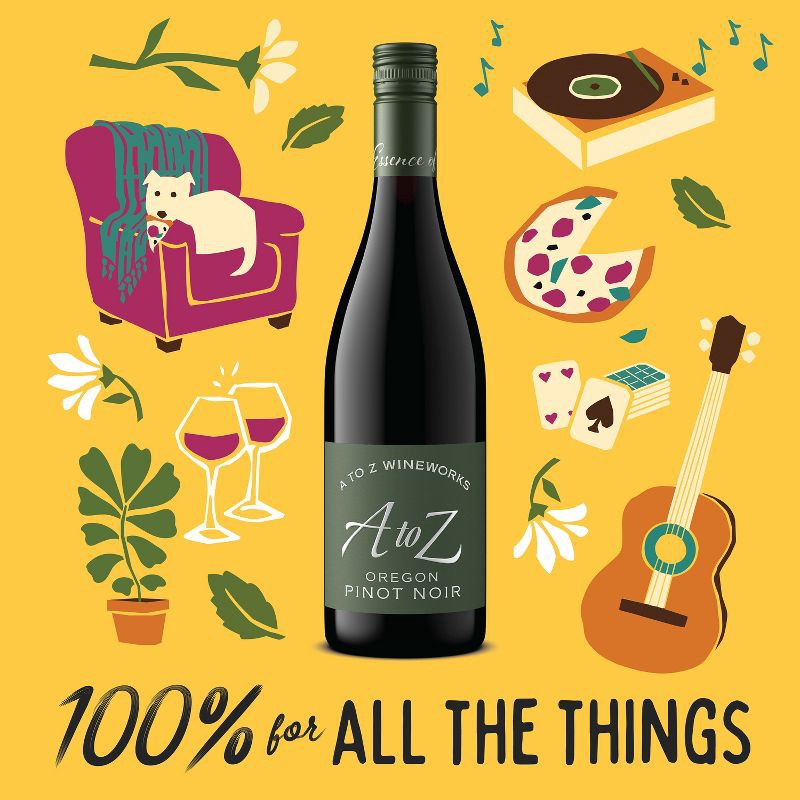 slide 2 of 6, A to Z Pinot Noir Red Wine - 750ml Bottle, 750 ml