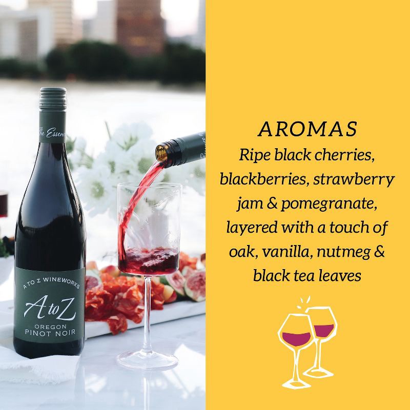 slide 4 of 6, A to Z Pinot Noir Red Wine - 750ml Bottle, 750 ml