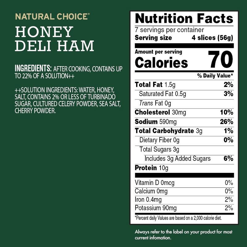 slide 5 of 8, Hormel Natural Choice Honey Ham - 14oz, 14 oz