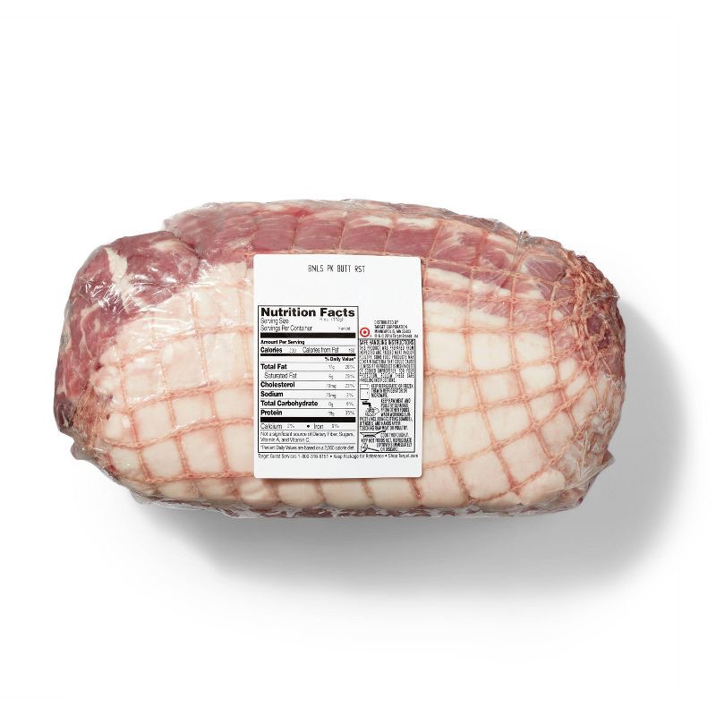 slide 3 of 5, Boneless Pork Shoulder Butt Roast - 2.48-5.00 lbs - price per lb - Good & Gather™, per lb