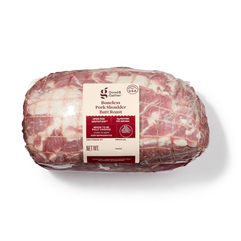 slide 1 of 5, Boneless Pork Shoulder Butt Roast - 2.48-5.00 lbs - price per lb - Good & Gather™, per lb