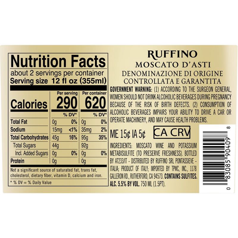 slide 10 of 13, Ruffino Lumina DOCG Moscato D'Asti Italian White Wine - 750ml Bottle, 750 ml