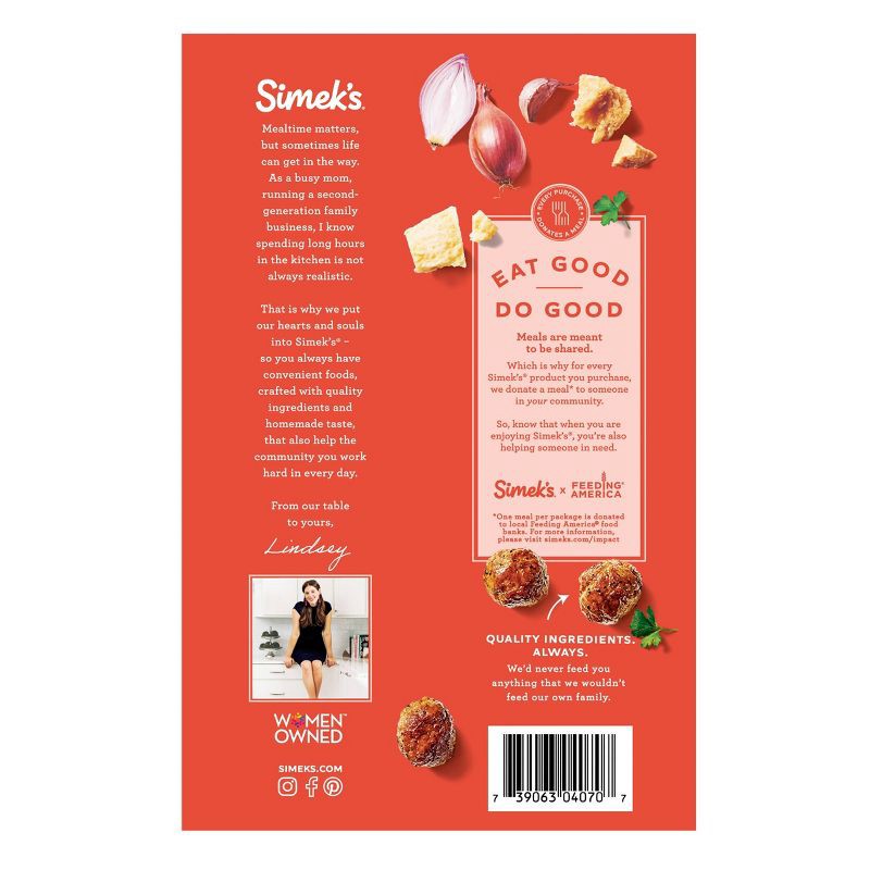 slide 3 of 5, SIMEK's Italian Style Beef Meatballs - Frozen - 22oz, 22 oz