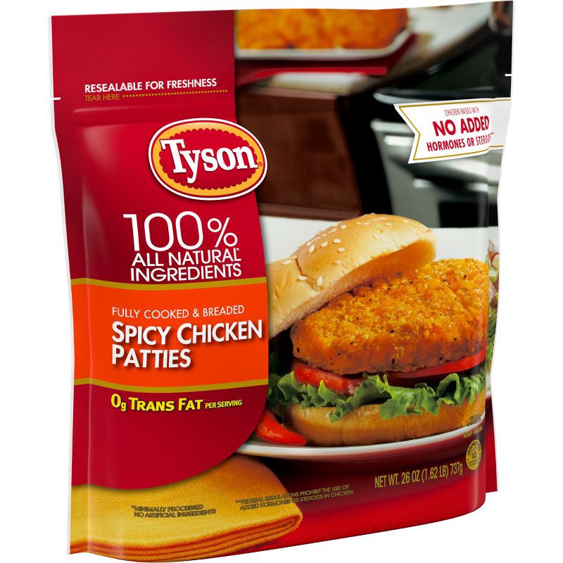 slide 4 of 6, Tyson Spicy Chicken Patties - Frozen - 26oz, 26 oz